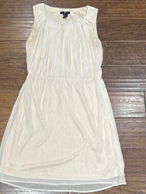 H&M Cream Sleeveless Midi Dress